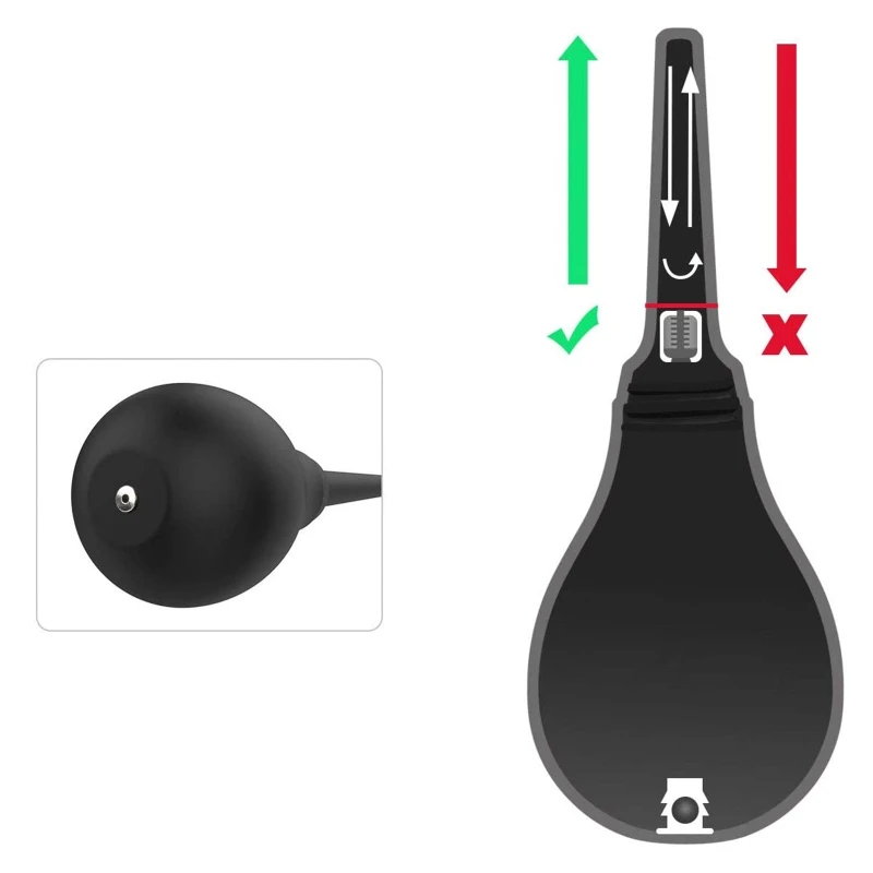 

Silicone Non-toxic Enema Bulb Syringe Feminine Cleaning Washing Enema Douche Health Cleaner Men Women Care Tool