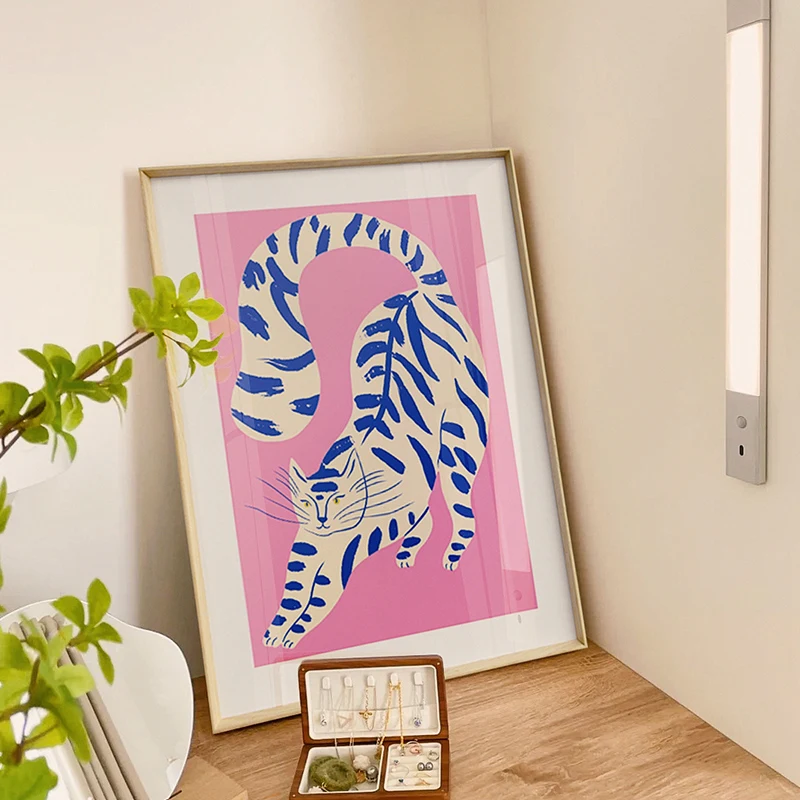 

Nordic Poster Cartoon Animal Canvas Painting Cute Cat Wall Art Poster Print For Livingroom Bed Room Home Decor Ins Picture