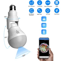 1080p wifi panorama camera bulb 360 panoramic night vision two way audio home security video surveillance camera fisheye lamp