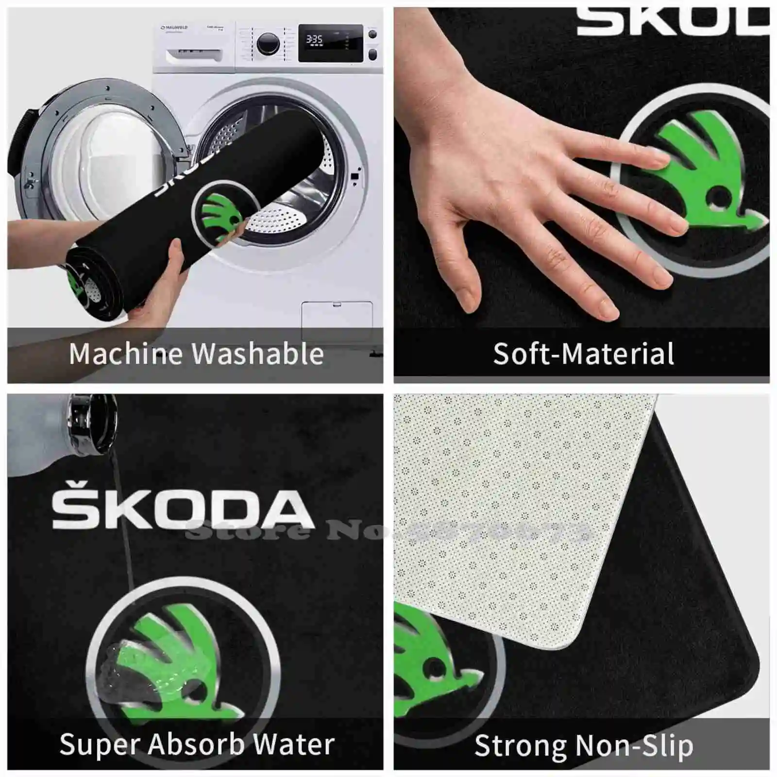 Хит продаж-товары с логотипом Skoda 3 размера домашний ковер для комнаты логотип |