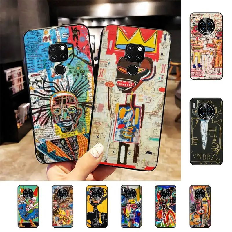 

Jean Michel Basquiat Art Graffiti Phone Case For Huawei Nova 3I 3E mate20lite 20Pro 10lite Luxury funda case