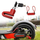 Замок с дисковыми тормозами для электроскутера Xiaomi Mijia M365, стальной замок с защитой от кражи, черный и красный цвета