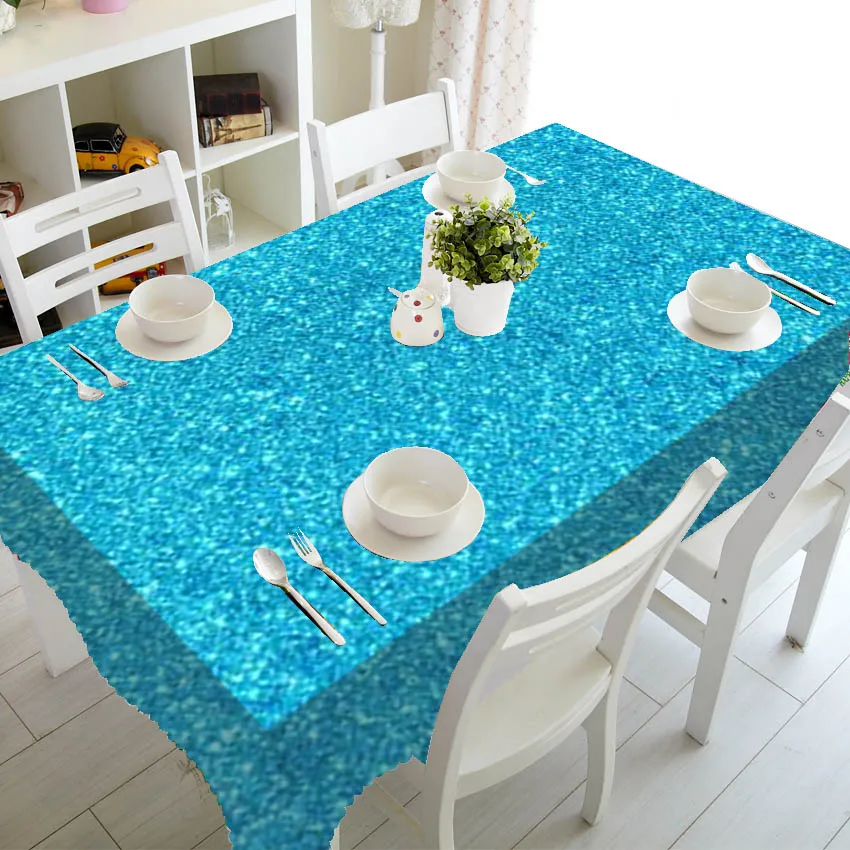 Розовая Золотая Серебряная и белая блестящая Рождественская скатерть для стола