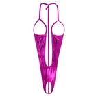 Женское блестящее трико с металлическим блеском, боди с лямкой на шее, сексуальный комбинезон с открытой грудью, комбинезон с открытой спиной, нижнее белье с вырезами, Женская Клубная одежда