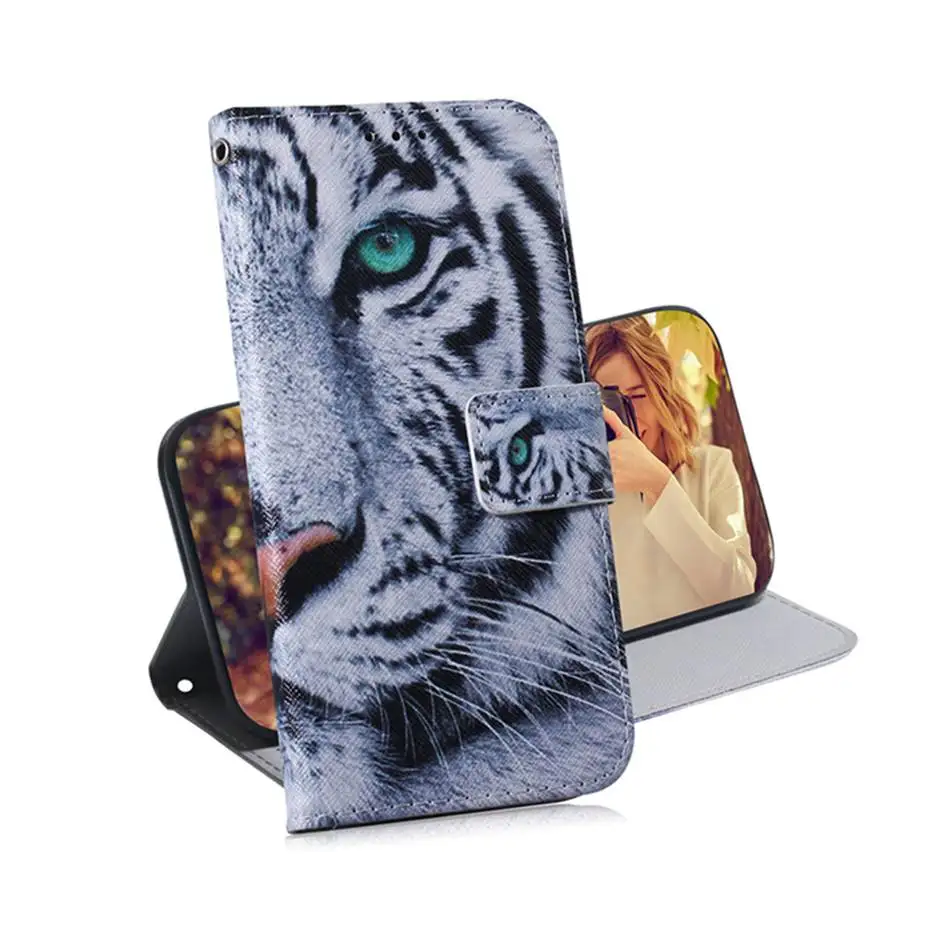PU Leather Flip Case For Motorola Moto E6 G8 Plus Phone G6 Play One Macro Wallet Painted | Мобильные телефоны и