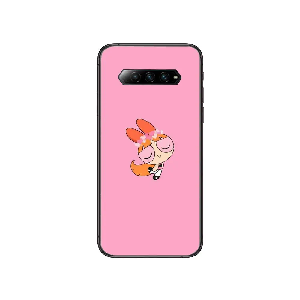 

Anime US Powerpuff Girl Anime Phone Case For xiaomi Black Shark 2 3 3s 4 Pro Helo Black Cover Silicone Back Prett