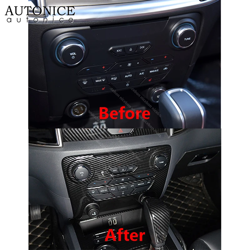 Каркас для кнопки центральной консоли из углеродного волокна Золотая крышка