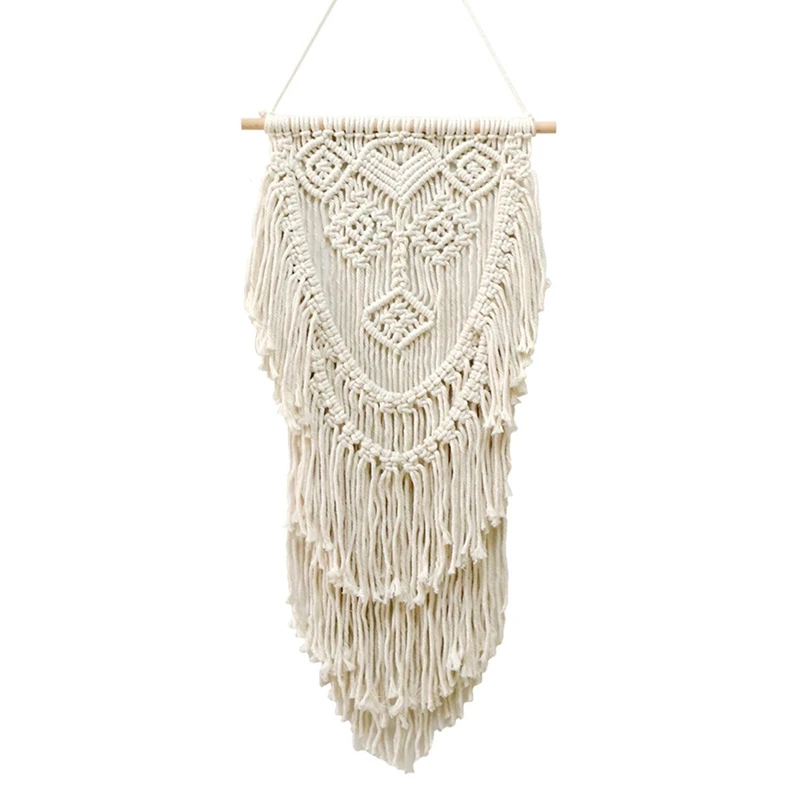 

Макраме Тканое настенное висячее искусство в стиле бохо геометрический декор для квартиры спальни детской галереи