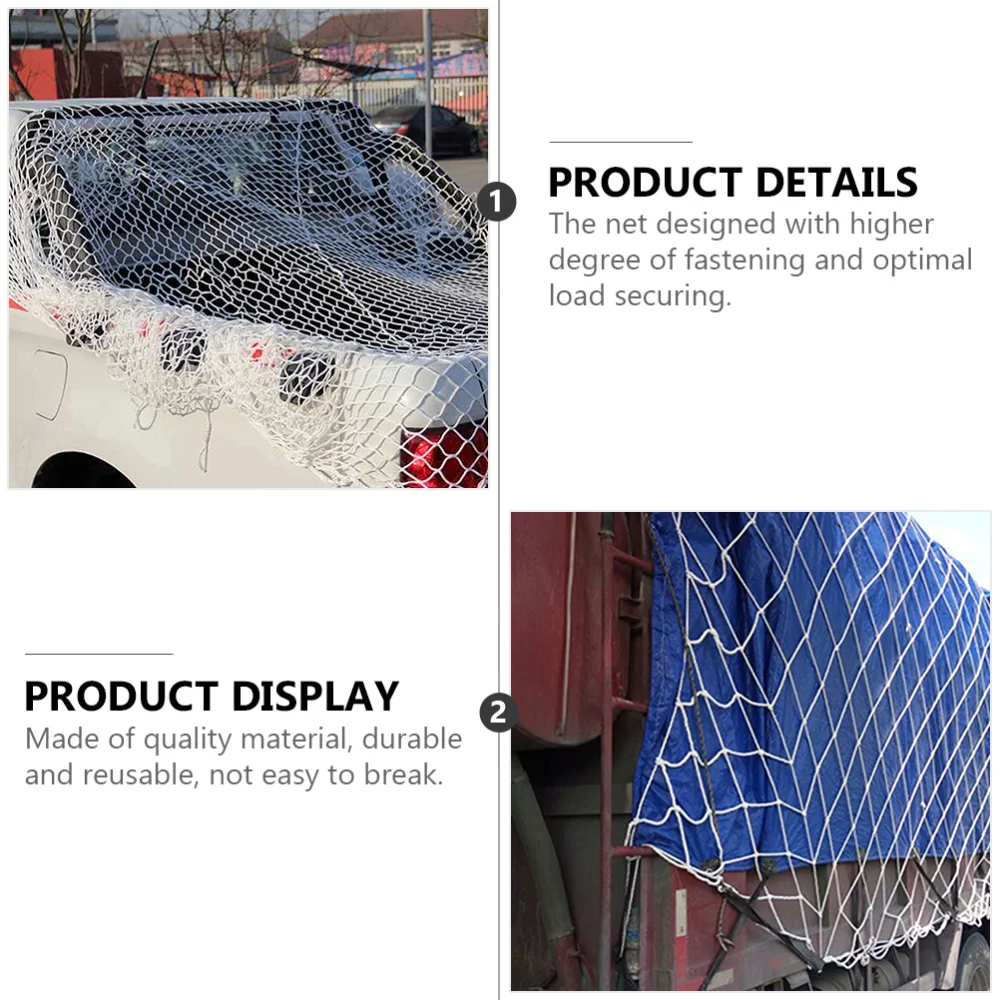 

1pc Durable Heavy Cargo Net Trailer Container Protection Net Truck Net (White)