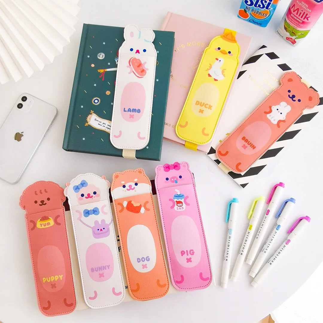 MINKYS Новое поступление Kawaii Медведь Портативный чехол для ручки милые животные из