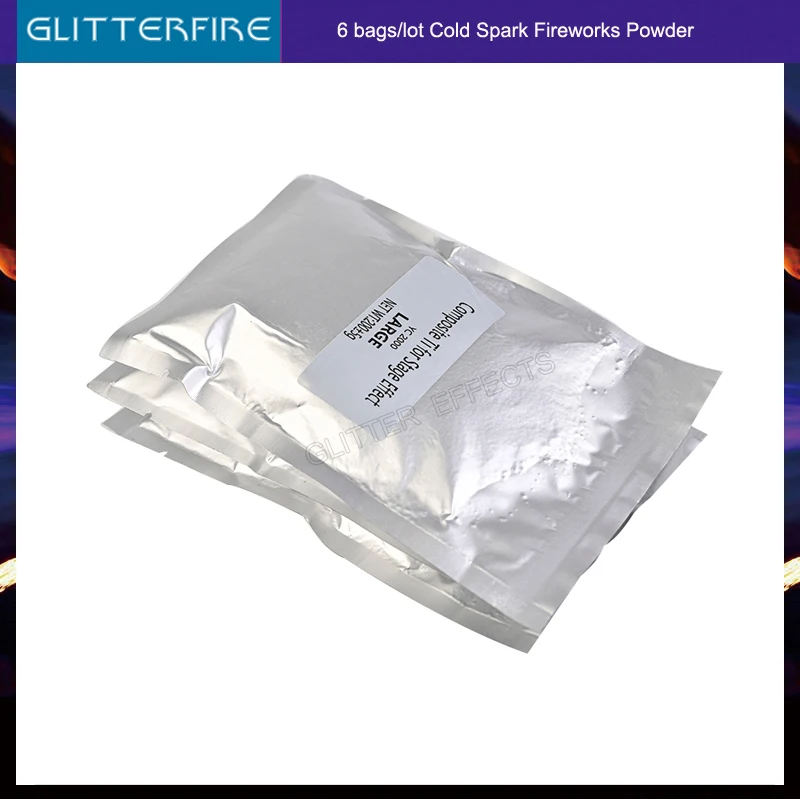 6 упак./лот Ti металлического порошка расходные материалы для сцены холодной spark