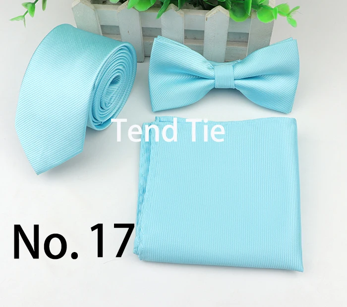 Strip Colorful Neck Tie Set For Men Slim Necktie Bowtie Handkerchief Suit Ties Cravat Butterfly Corbatas