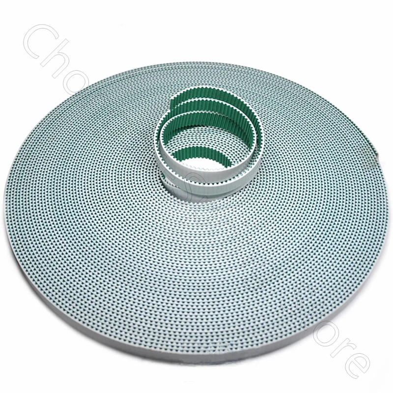 Ремень ГРМ из ПУ кожи не скользящий бесшумный для 3D-принтеров ширина 15 мм зелёная