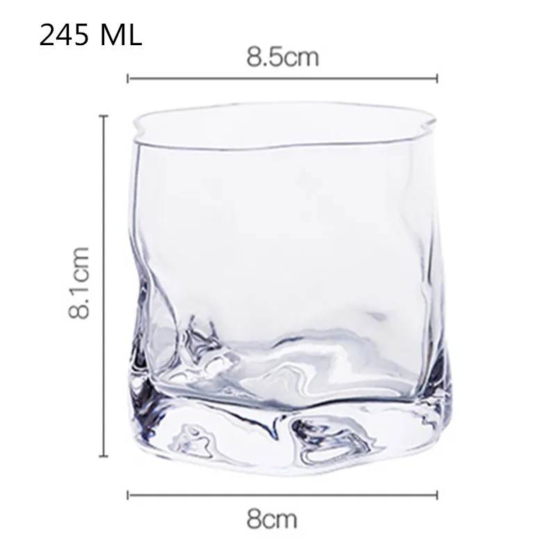 20PCS/Lot 245ml Whiskey Scotch Glass Irregular Crystal Wine Glasses Drinking Glassware Dishwasher Safe Tumbler Cup | Дом и сад