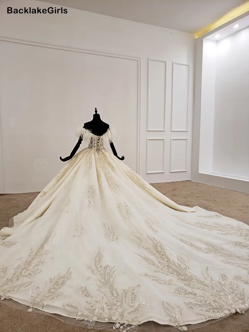 Бальное платье свадебные платья короткие рукава со шнуровкой сзади Новые