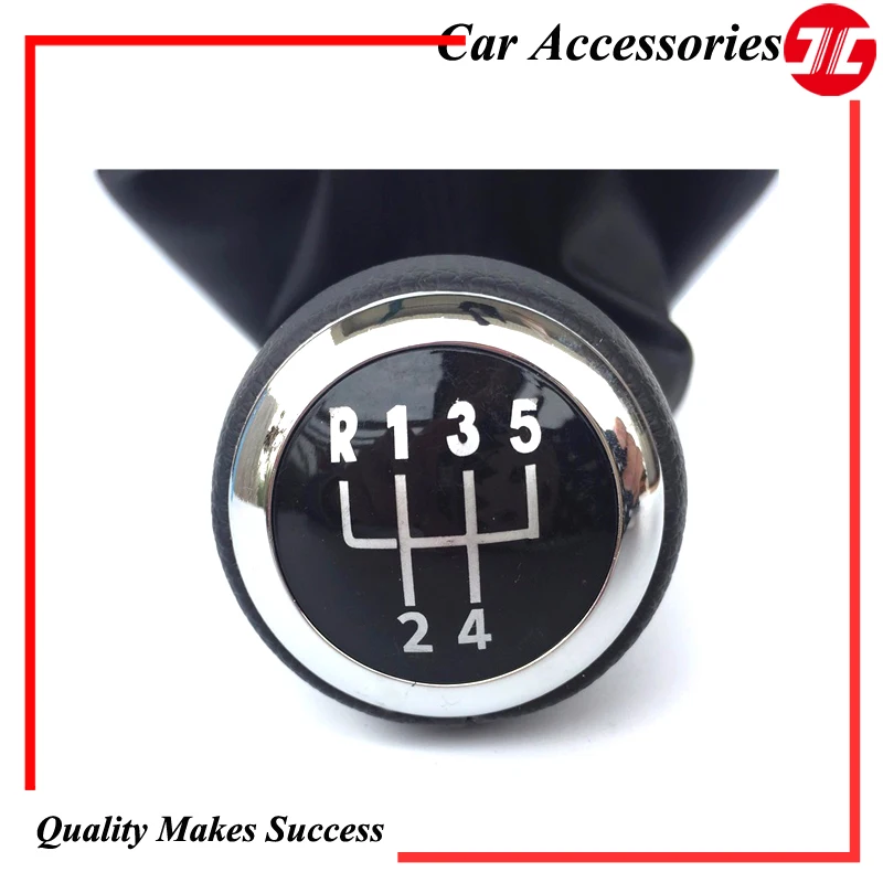 Автомобиль 5 скоростей Ручка переключения передач с кожаными ботинками для VW Passat