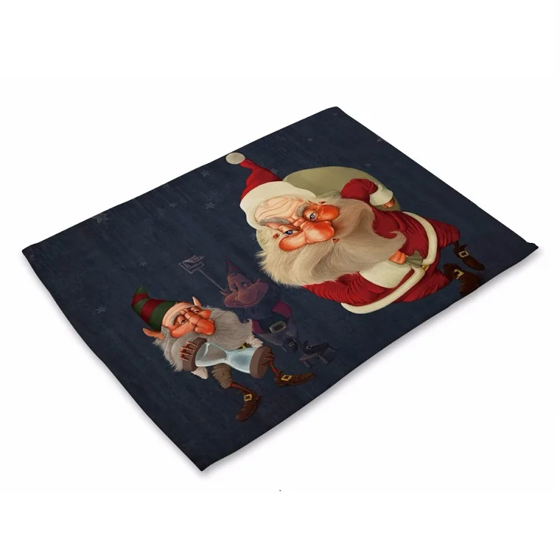 CAMMITEVER Christmas Cup Plate Holder Mat Tableware Placemat Coffee Tea Pad Kitchen Accessories Drinks Table |