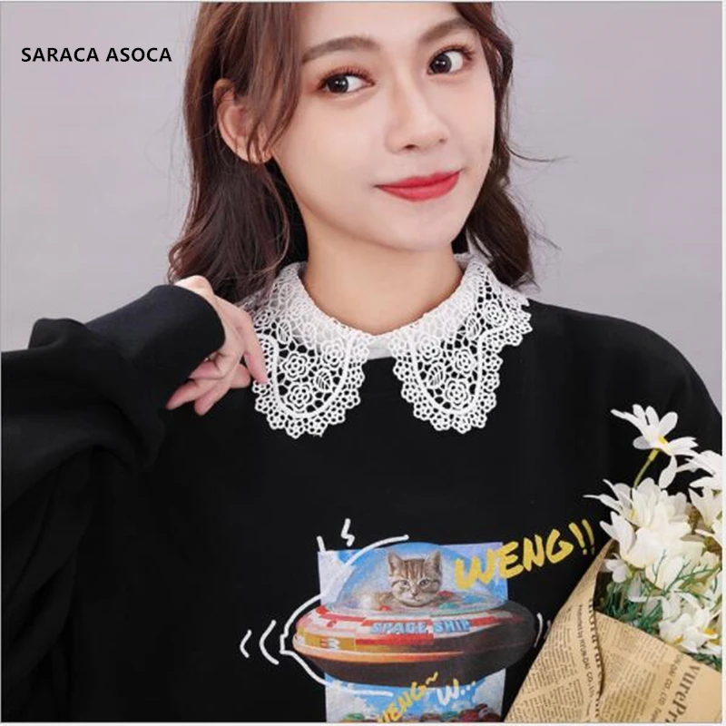 

Новая мода кружева ложный воротник дамы универсальные регулируемые эластичные съемные свитера Ложные воротнички для женщин