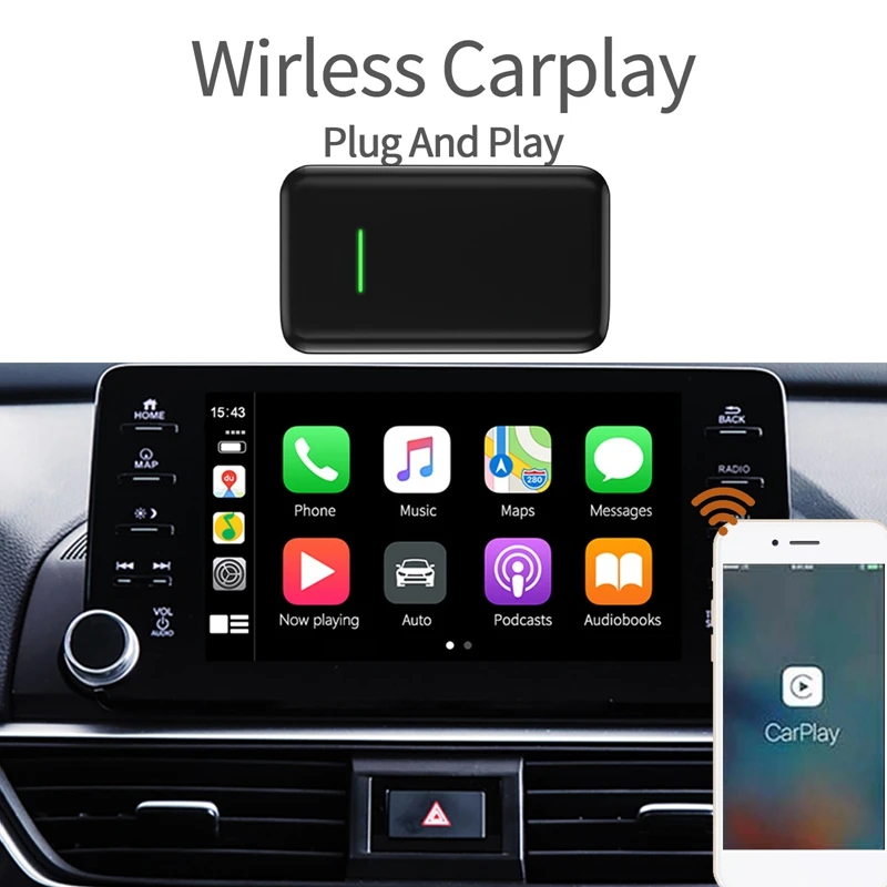 

Беспроводной активатор CarPlay для Benz Volvo, автоматическое подключение, беспроводной адаптер Carplay Auto