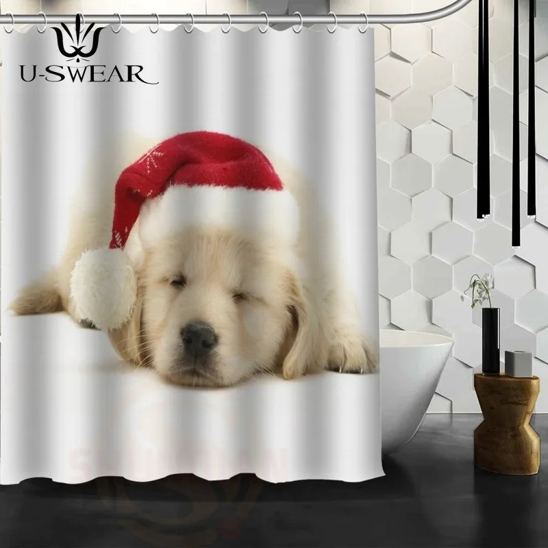 Лучшая Красивая занавеска для душа забавная Милая ПЭТ 3D печать ванной