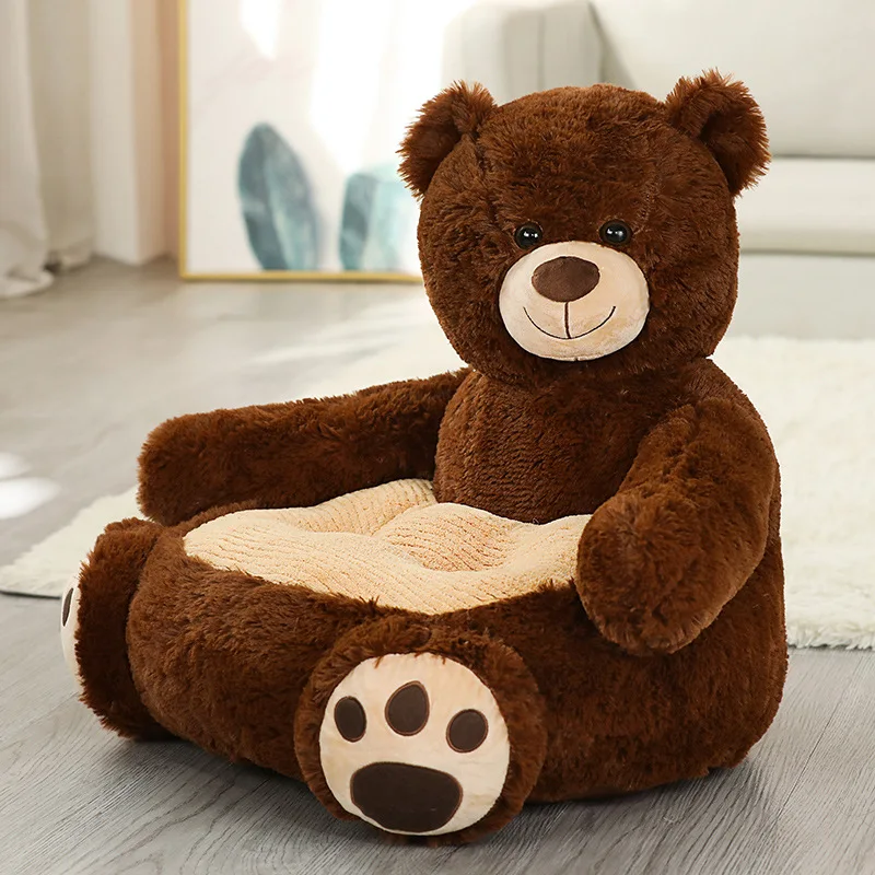 Plush Foldable Kids Sofa Backrest Chair Children's Flip Open Cute CartoonBed Upholstered Foam Toddler Recliner | Игрушки и хобби