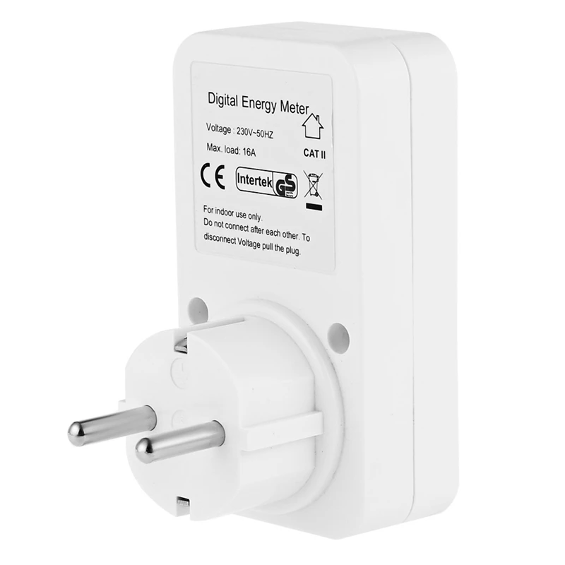 Штепсельная Вилка европейского стандарта цифровой измеритель мощности