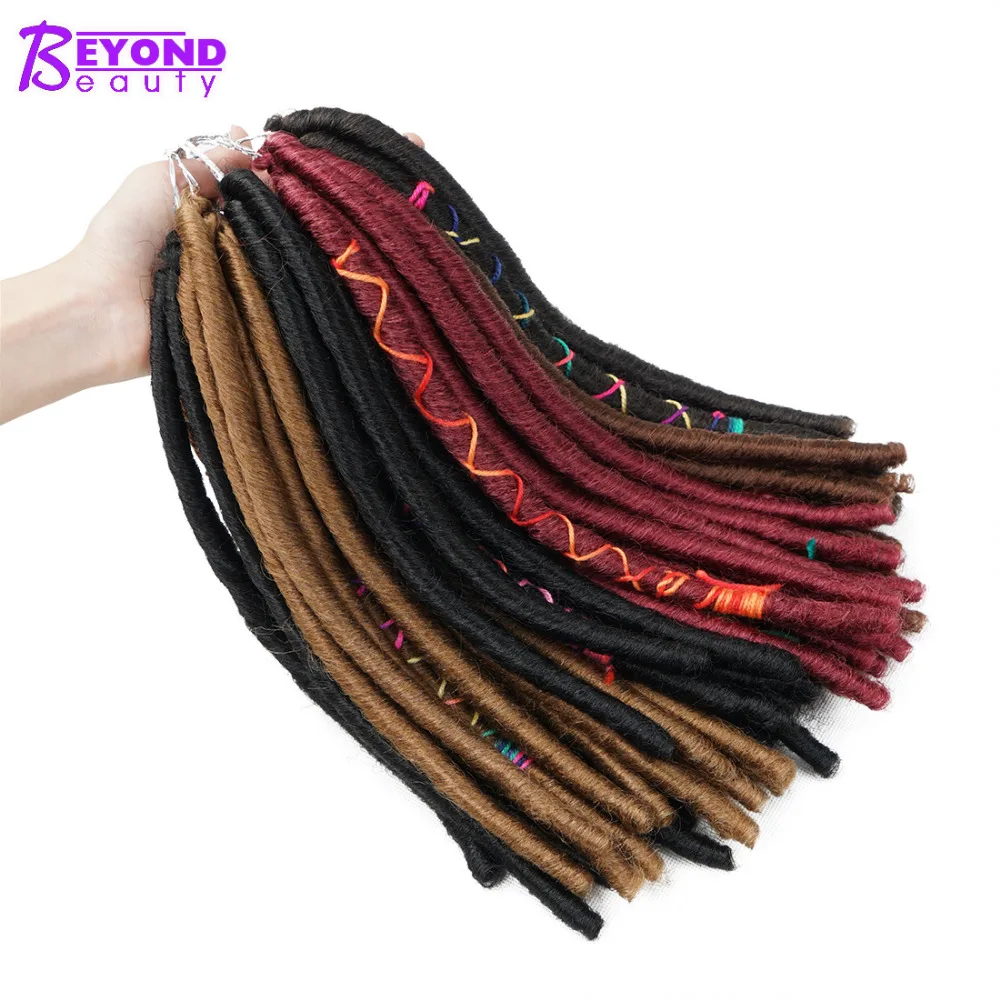 Короткие мягкие вязаные крючком волосы дреды 14 дюймов синтетические красные и