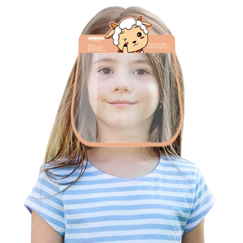 Transparent Face Shield Children Full Mask Protector Splash-proof Dust-proof Cover Cartoon Safety Protective Masks d23 | Безопасность и