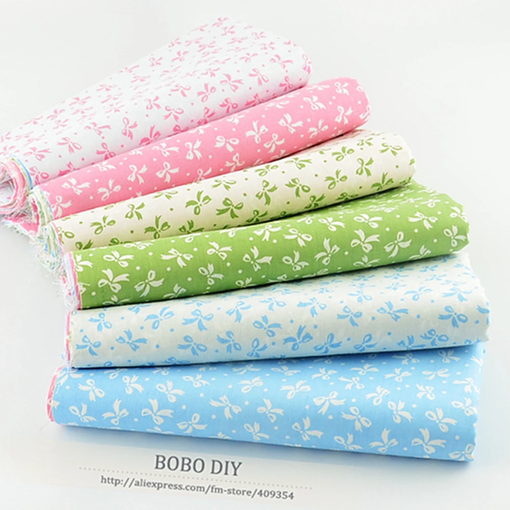 6 шт 45 см x 50 милый галстук бабочка хлопок стеганая ткань набор лоскутное