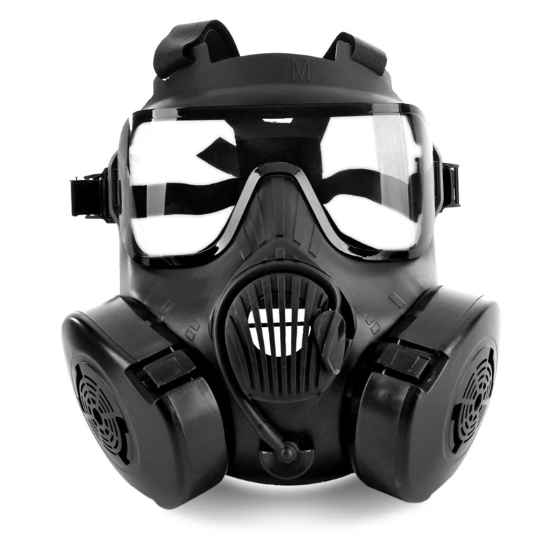 

Military M50 Full Face Gas Mask With Fan Skull Cosplay Party CS Wargame Face Shield Protective Tactical Airsoft Paintball Masks