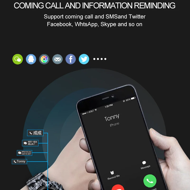 Смарт часы EX16C водонепроницаемые с дистанционным управлением фитнес Bluetooth трекер