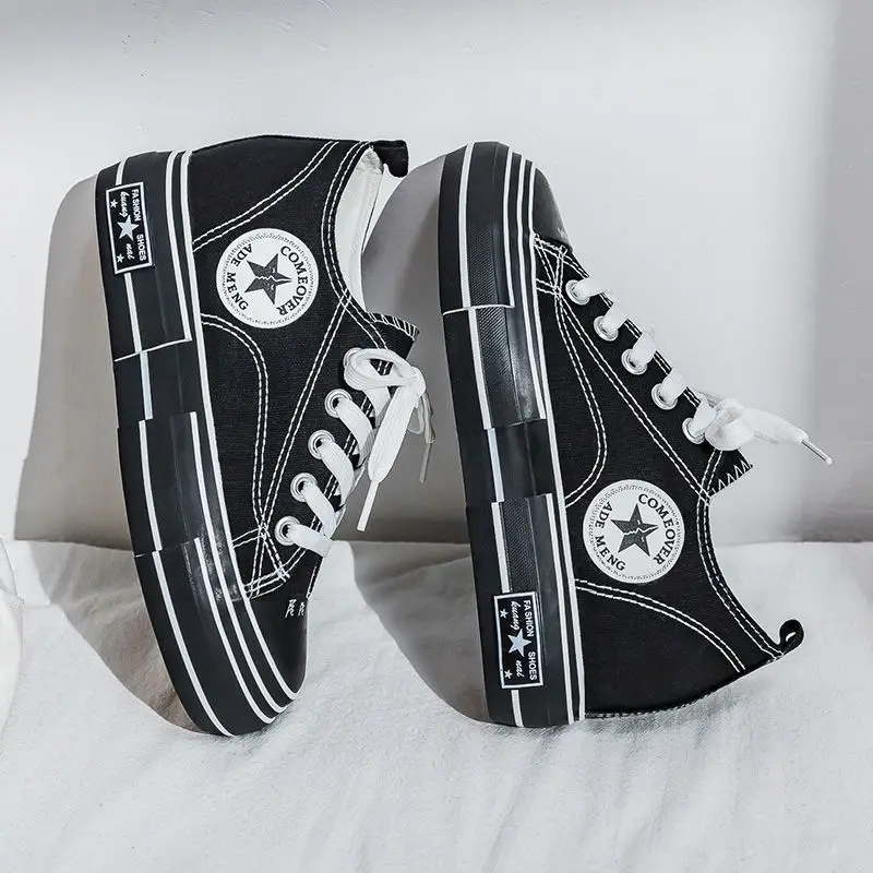

Inside raised canvas shoes women's spring and autumn 2021 Korean version all-match autumn platform platform casual board shoes