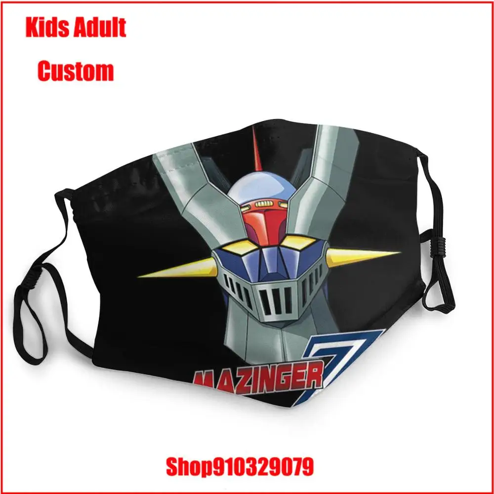 PM2.5 дышащая японская аниме маска Mazinger Z маски с принтом тканевые защитные PM 2 5 от