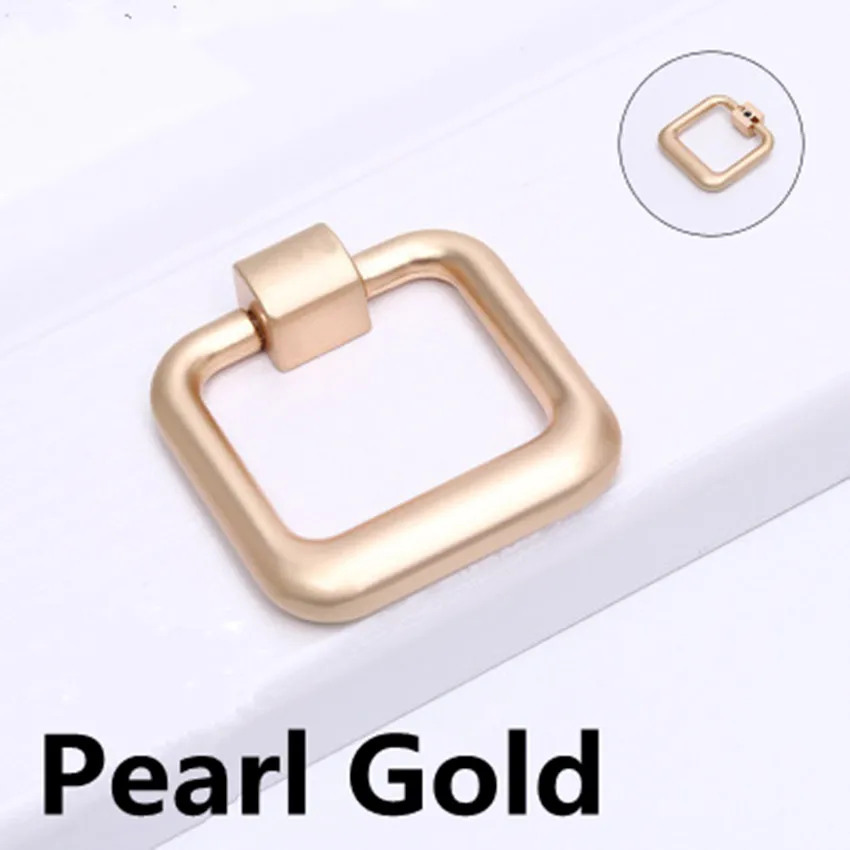Современная простая модная хромированная жемчужная Золотая квадратная ручка