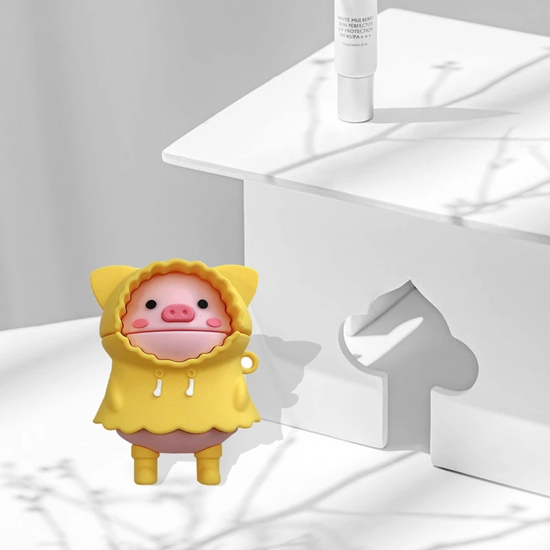 

Cute 3D Piggy Wireless Headset Protective Case,for Apple 1/2 Wireless Silica Gel Headset Cover