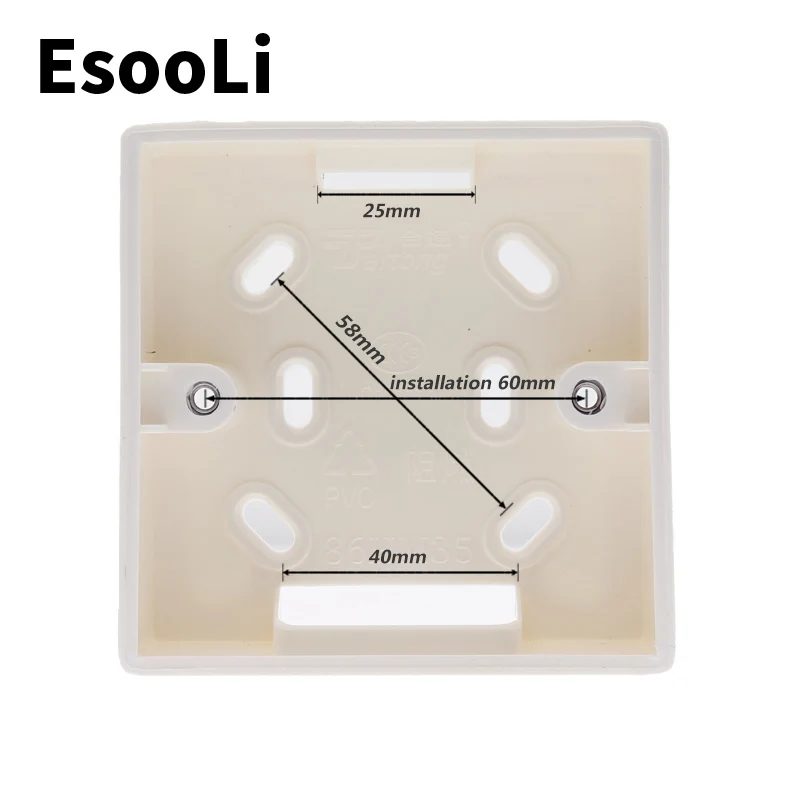 Внешний монтажный ящик EsooLi 86 мм * 34 для стандартного сенсорного выключателя и