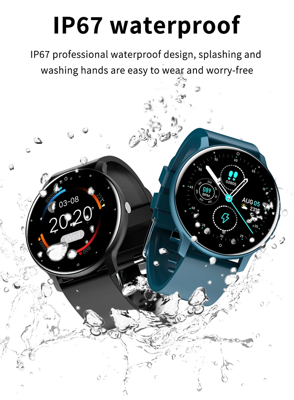 wrwr 2021 new smart watch men full touch screen sport fitness watch ip67 waterproof smartwatch for android xiaomi samsung redmi free global shipping