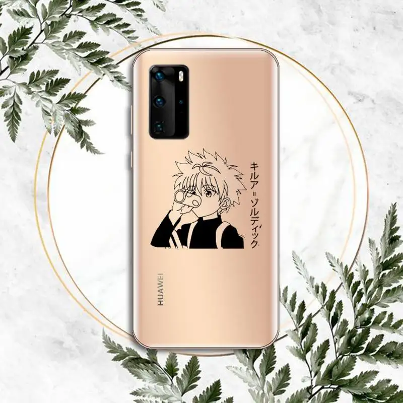 

Hunter X hunter Killua GON anime Phone Case Transparent for huawei P 40 30 20 lite pro smart 2019 honor 8X 10i 10 cover