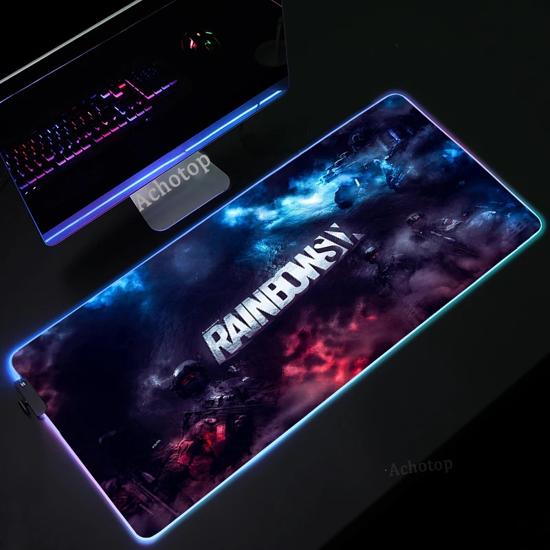 Резиновый супер большой коврик для мыши Rainbow Six осада ПК геймерские игровые