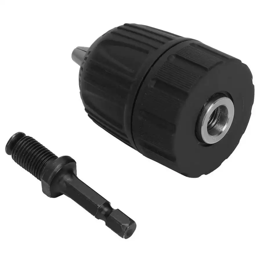 Keyless Drill Chuck Adaptor Plastic Casing 0.8-10mm 3/8-24UNF + 1/4 Hex Head 3/8 Thread Extension Rod | Инструменты