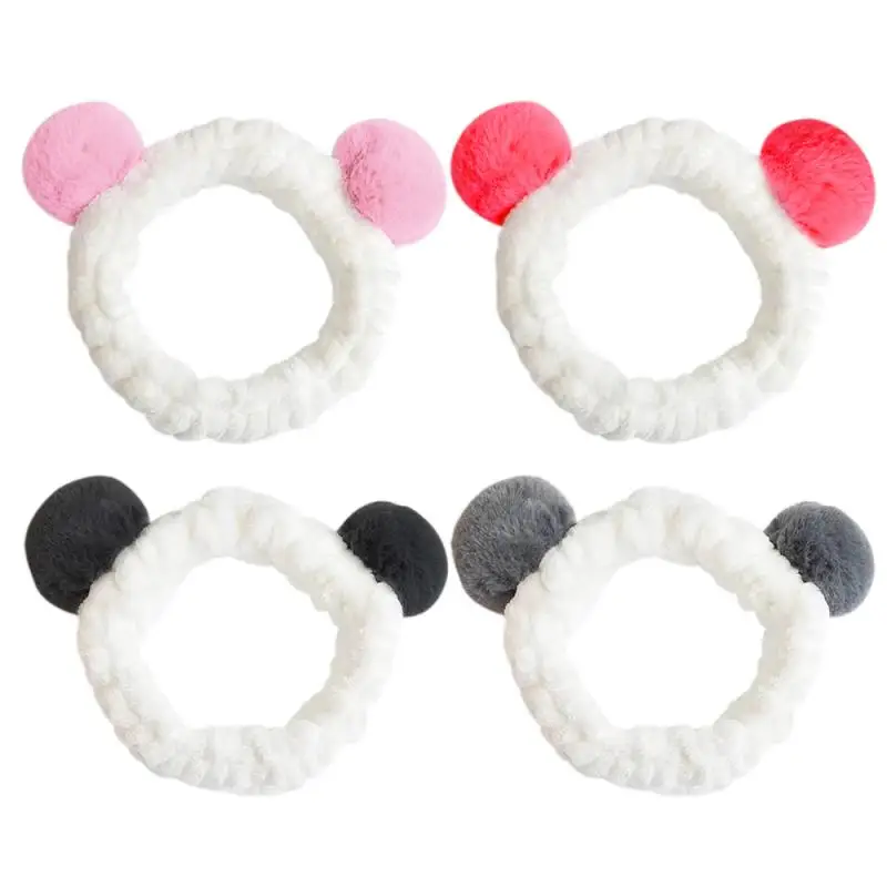 1 шт. мягкая трехмерная плюшевая повязка для волос в виде ушей панды