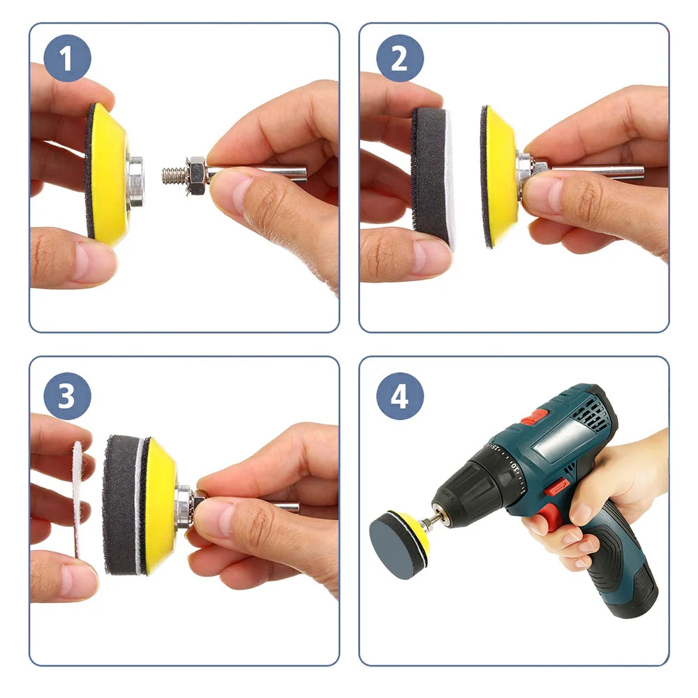 

200pcs Wet Dry Sandpaper Assortment 60-7000 Grit Sander Disc 2inch 50mm With Hook and Loop Sanding pad for Polishing Cleaning