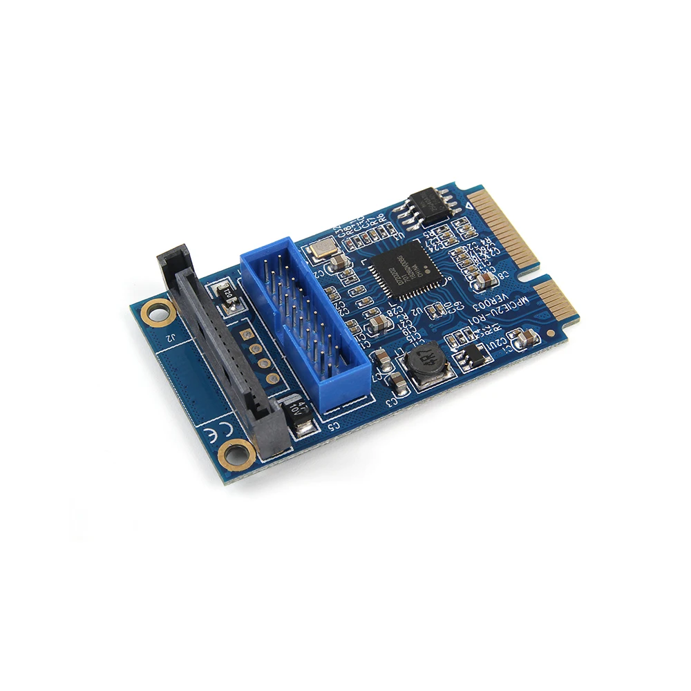 Mini PCI E до 19 pin USB 3.0 5 гбит/с двойной SATA USB3.0 мини адаптер расширения карты|Платы