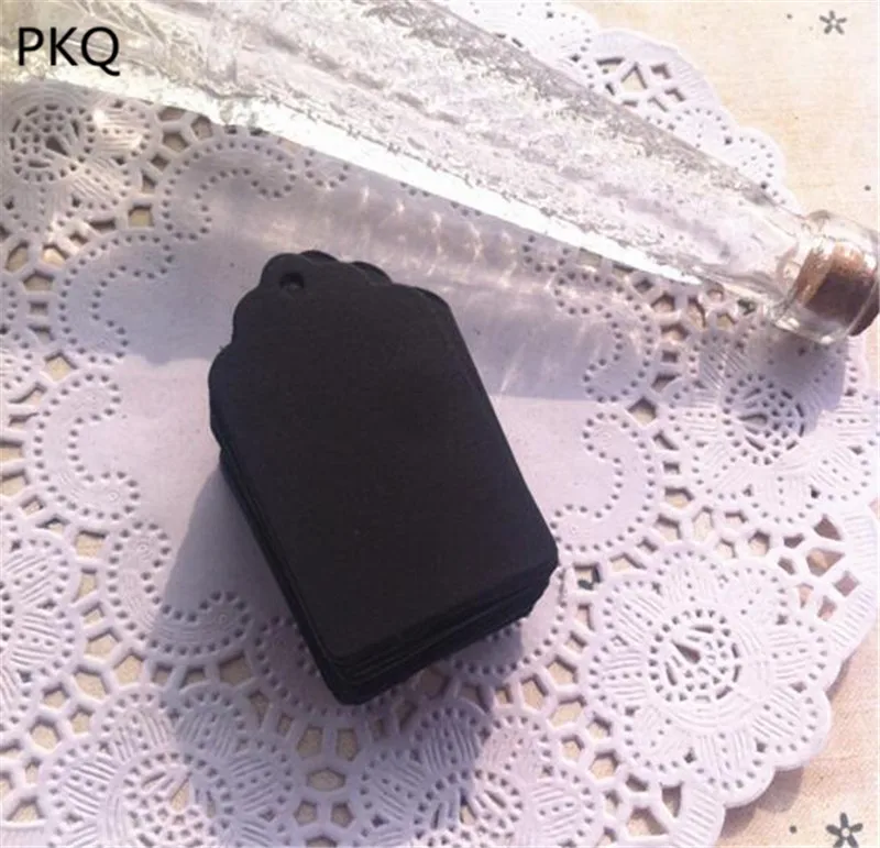 50 шт пустой крафт-бумага, ярлыки для подарков картонные ценники DIY метки для заметок белые черные коричневые бумажные этикетки