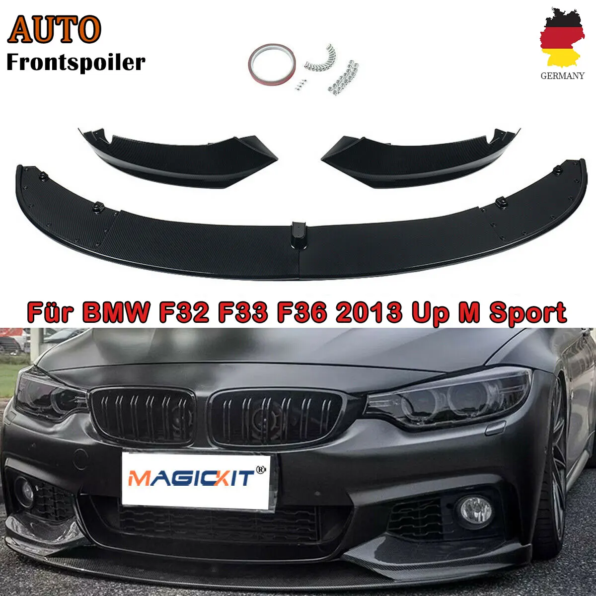 Передний бампер MagicKit разветвитель спойлера из углеродного волокна для BMW F32 F33 F36 M