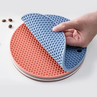 new heat resistant trivet mat heat insulation silicone hot pot holder for kitchen accessory cup mat waterproof table placemat