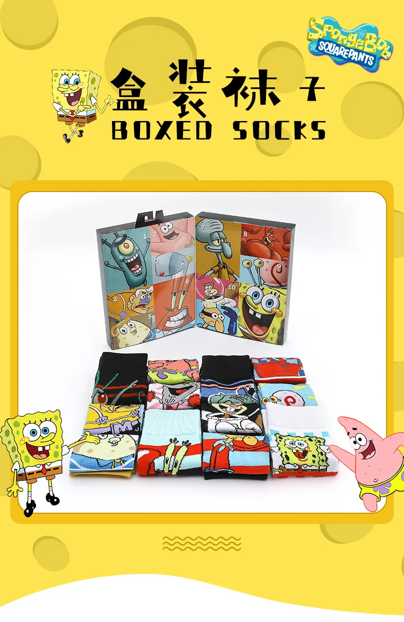 

Cartoon creative couple in tube men's gift box socks Summer thin ladies boat socks gift socks