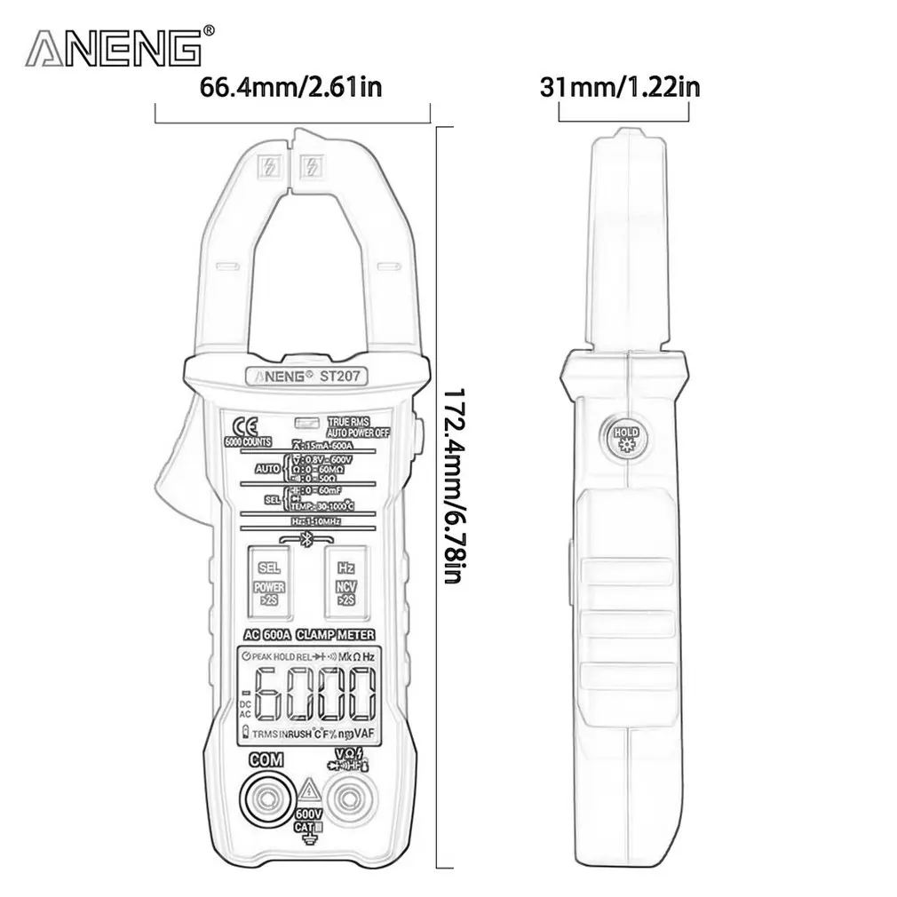 

Multi-function High Precision Multimeter Digital Wireless Multimeter Voltage Current Capacitance Tester Without Battery
