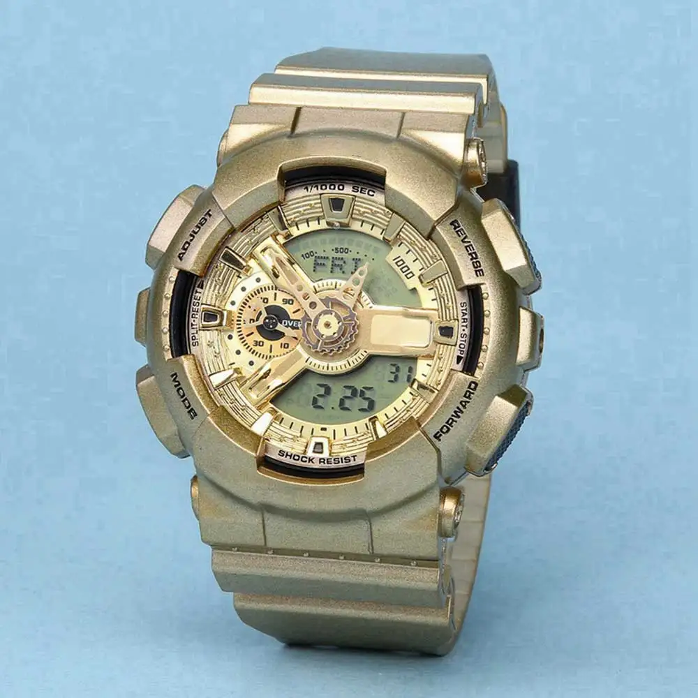 

Продажа спортивных кварцевых мужских наручных часов высокого качества 110, цифровые наручные часы с 100LED, полнофункциональные часы с мировым ...