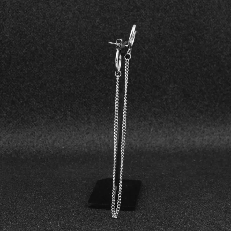 1 шт. корейское панк кольцо с длинной кисточкой серьги женские сережки мужские из